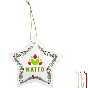 Star Ceramic Holiday Ornament