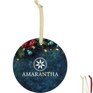 Round Ceramic Holiday Ornament