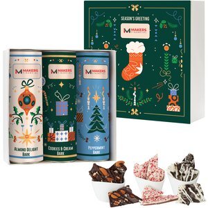 Crave Bark Collection, 3 Tubes - Peppermint, Almond, Cookies & Cream