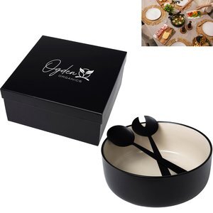 Solstice Porcelain Bowl & Serving Utensil Set