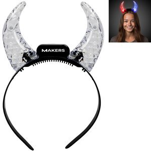 Light Up Crystal Devil Horns