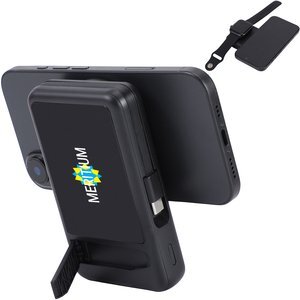 Imperial Light-Up Power Bank w/ Magnetic Wireless Charger, Watch Charger, Stand & Cable, 10000mAH