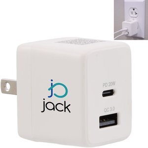 ETL Listed 20W Dual USB-A & C Wall Charger