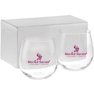 Stemless Red Wine Gift Set, 16.75oz