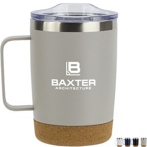 Sapora Stainless Steel Mug with Cork Base, 12 oz.