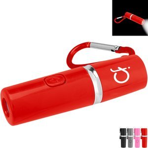 Rechargeable Portable Alarm & Flashlight w/ Carabiner Attachment