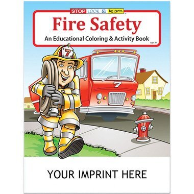 fire safety coloring  activity book  foremost promotions