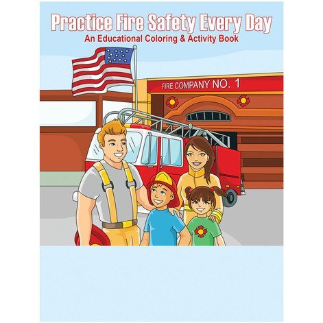 practice fire safety every day coloring  activity book