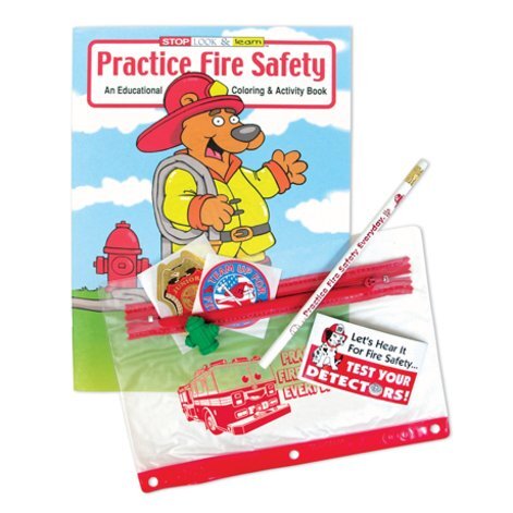 fire safety classroom kit with coloring book stock