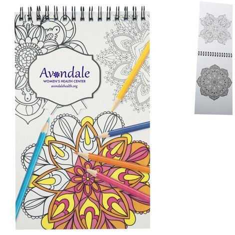 Mini Adult Coloring Book w/ Spiral Binding | Promotions Now