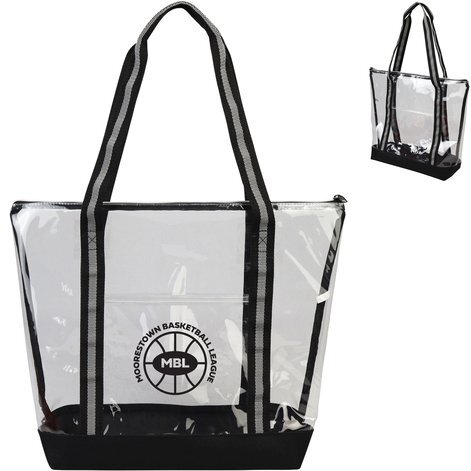 Zaino Polaroid TPU Tote Camera Bag - 25L, Nero Trasparente, Con Clip E Porta Polaroid