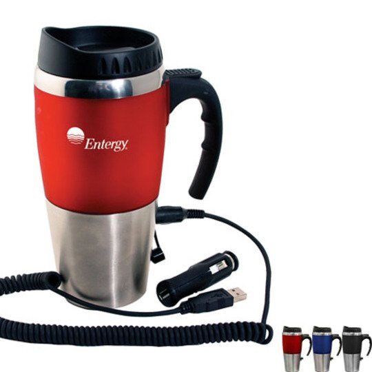 Dual Auto/USB Heater Mug, 16oz. Promotions Now