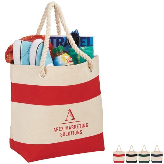 Scull Cotton & Rope Handle Tote Promotions Now