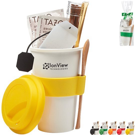 Silicone Accent Tumbler & Tea Gift Set Promotions Now