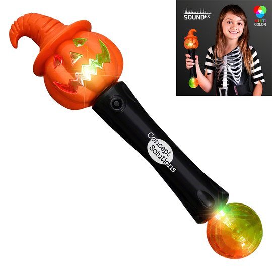 Witchy Halloween Pumpkin LED Sound & Light Wand Promotions Now