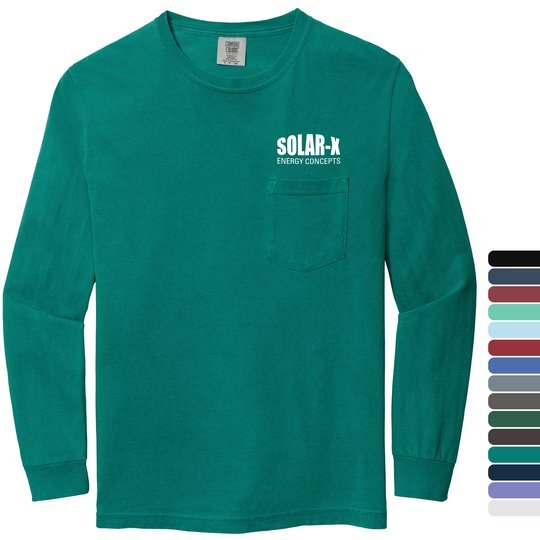 Comfort Colors® Heavyweight Ring Spun Long Sleeve Unisex Pocket Tee ...