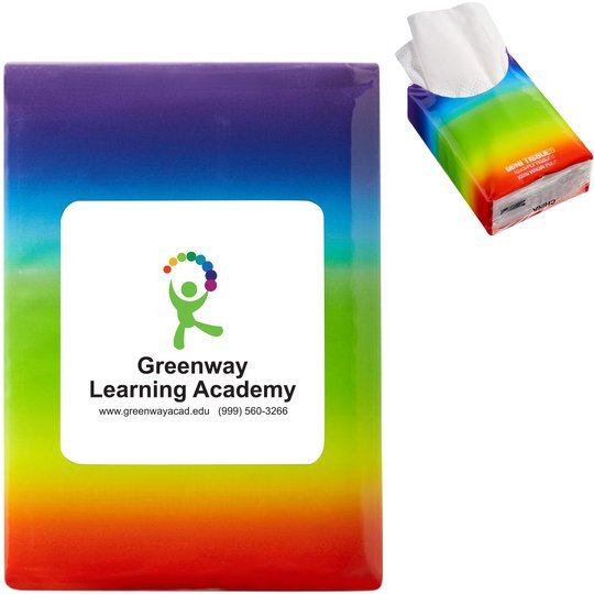 Rainbow Mini Tissue Packet Health Promotions Now