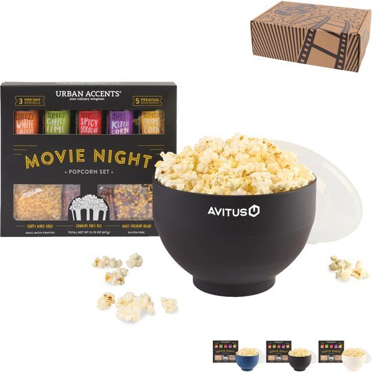 Movie Night Gourmet Popcorn & Popper Gift Set Promotions Now