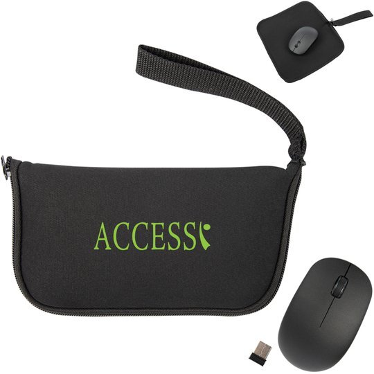 Wireless Mouse w/ Mousepad Carrying Case Promotions Now