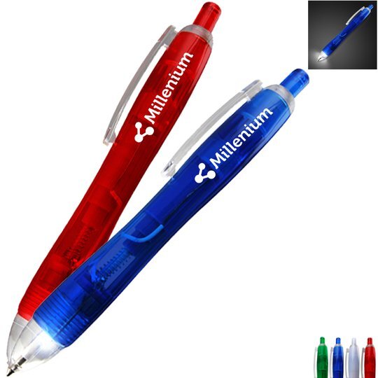 Click Action LED Light Tip Pen Promotions Now