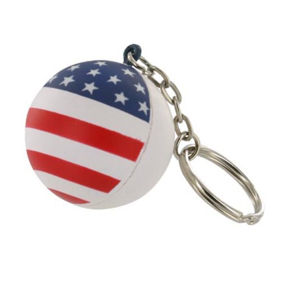 Patriotic Stress Ball Key Chain