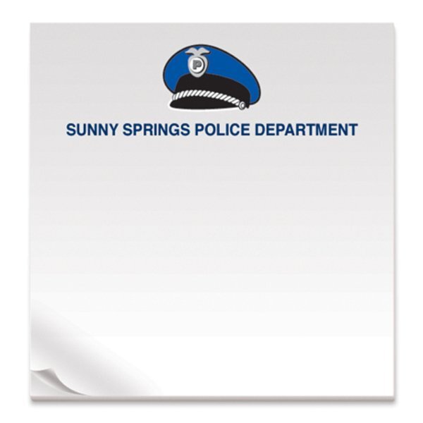 Police Hat, 25 Sheet Sticky Pad