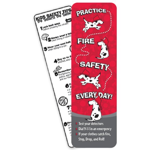 Practice Fire Safety Bookmark, Stock