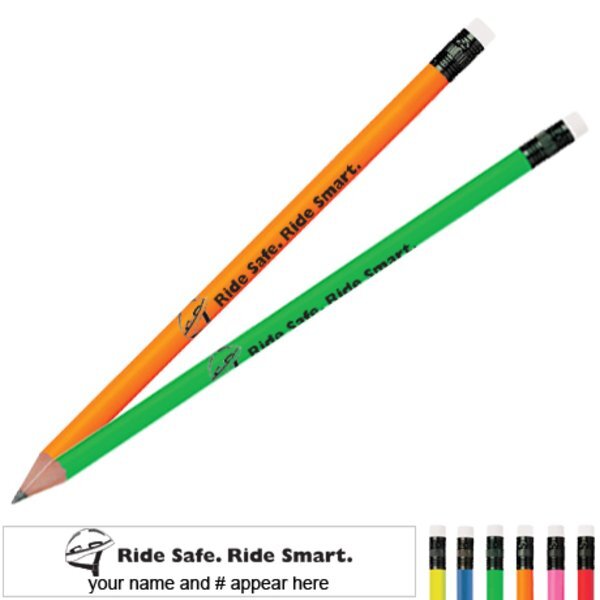 Ride Safe Ride Smart Neon Pencil