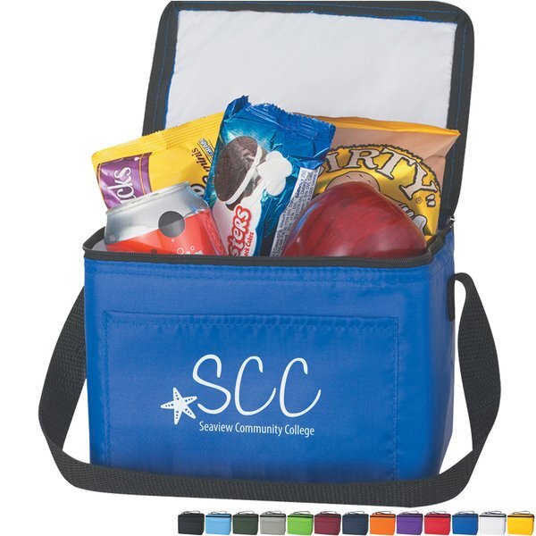 Budget Polyester 6 Can Cooler Bag