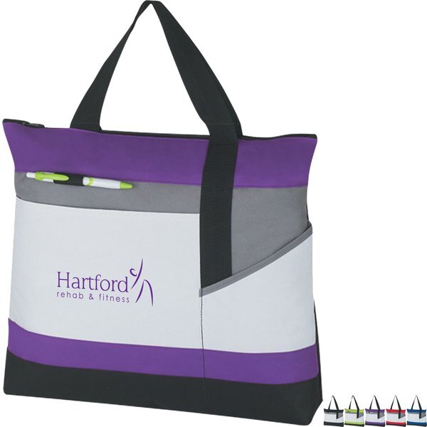 Advantage Zippered Polyester Tote
