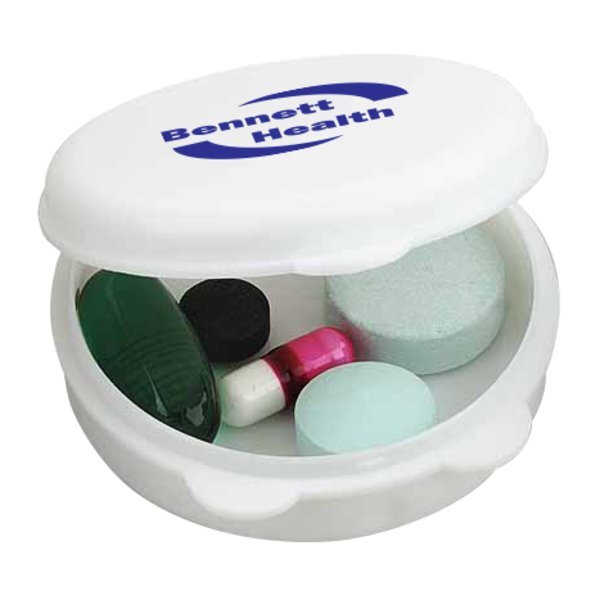 Round-The-Clock Pocket Pill Box, Single Compartment