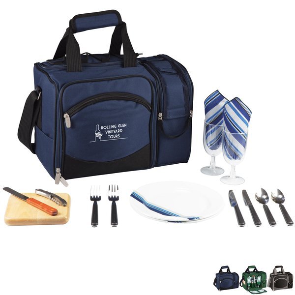 Malibu Picnic Cooler Set Solid Colors Foremost Promotions