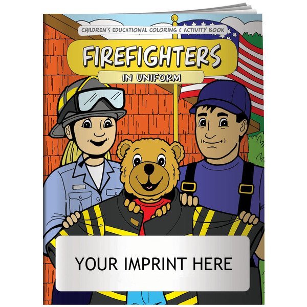 Firefighters in Uniform Coloring & Activity Book