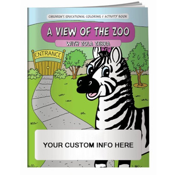 A View of the Zoo Coloring & Activity Book