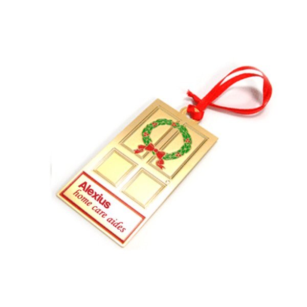 Holiday Door Plated Finish Ornament