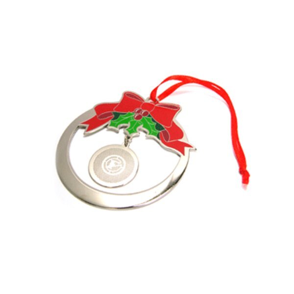 Holiday Wreath Plated Finish Ornament