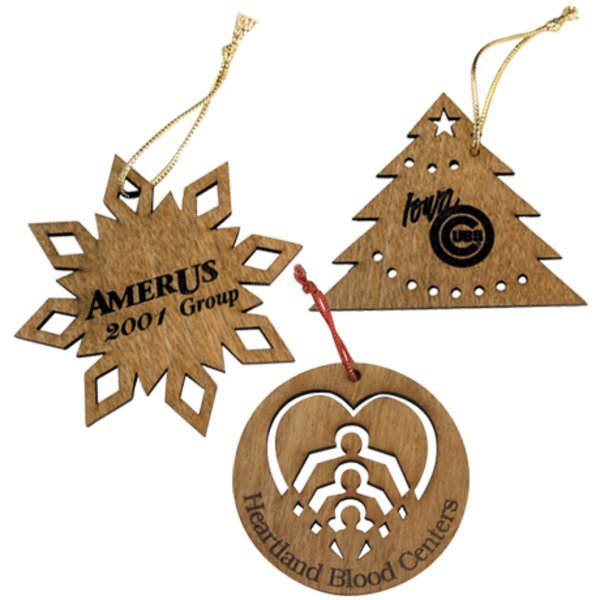 Totally Custom Laser-Cut Wood Ornaments