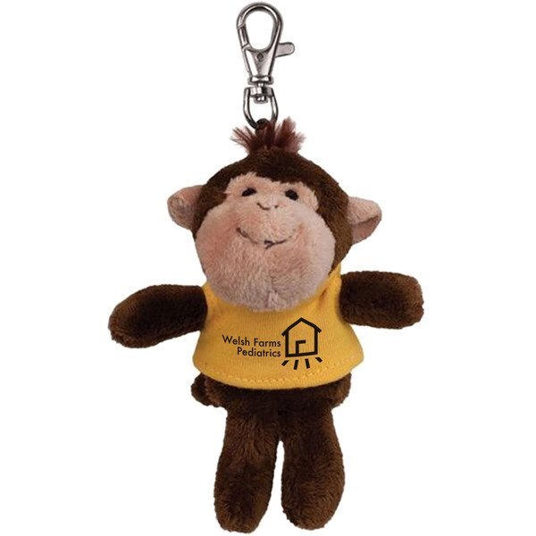 Monkey Wild Bunch Plush Key Tag