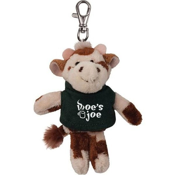 Cow Wild Bunch Plush Key Tag