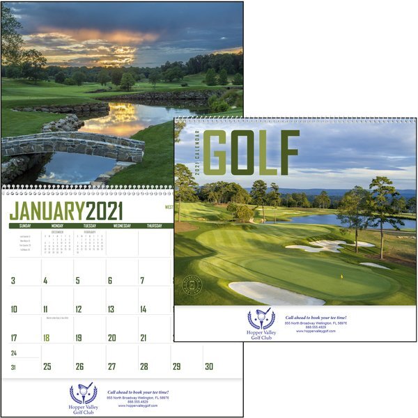 Golf Wall Calendar Foremost Promotions
