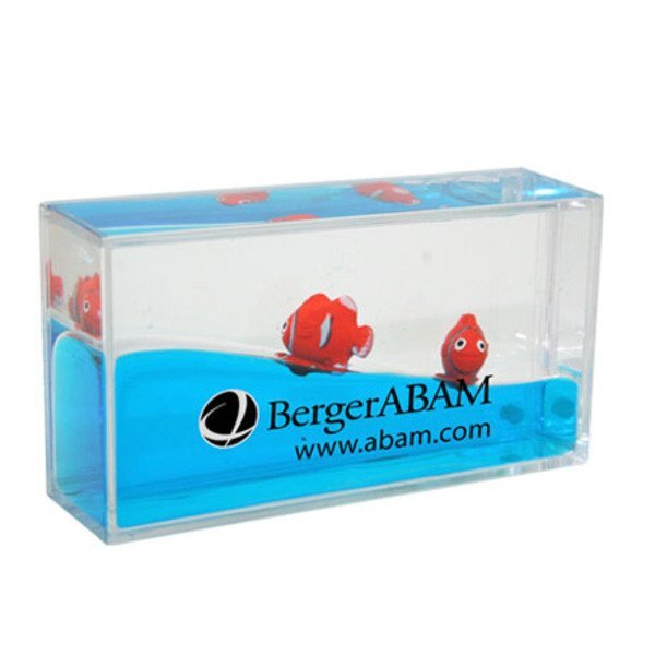 Mini Wave Liquid Motion Clownfish Paperweight