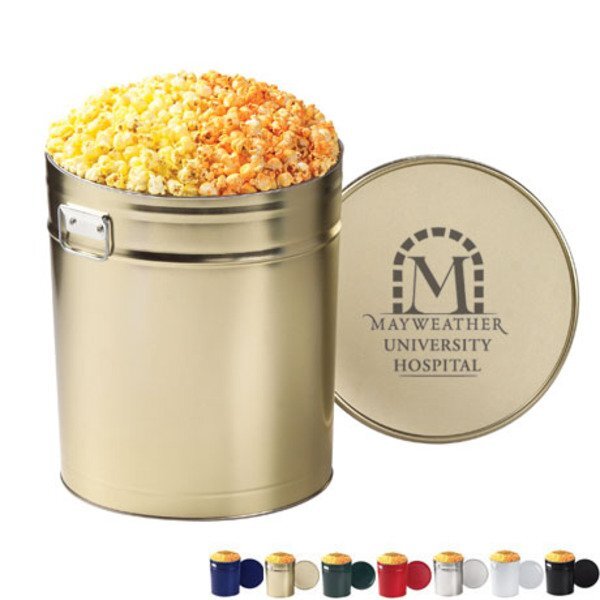 Two Way Popcorn Tin - 6-1/2 Gallon