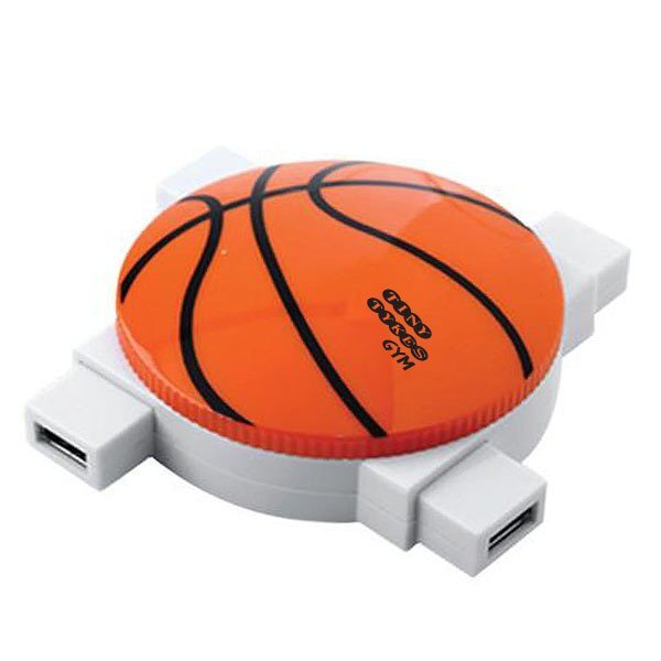 Sports 4-Port USB 2.0 Hub - Basketball