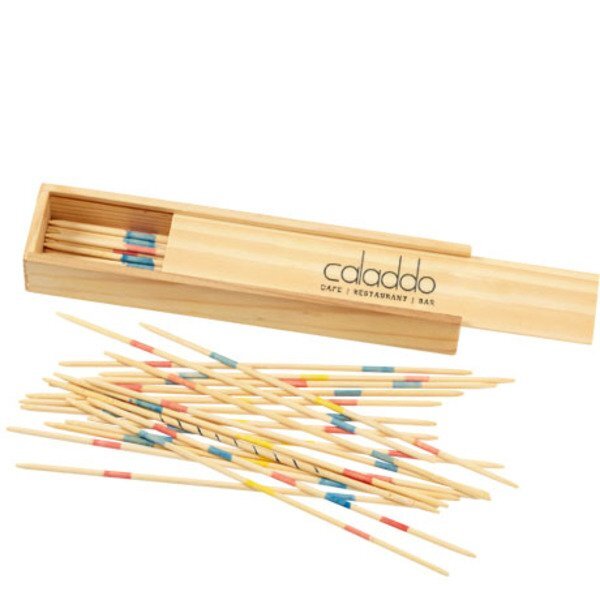 Pick-Up Sticks in Wood Box