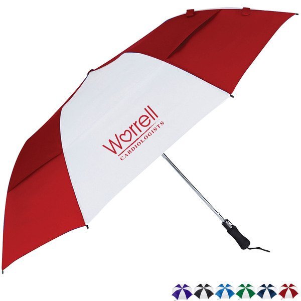 Vented Folding Golf Umbrella, 58" Arc