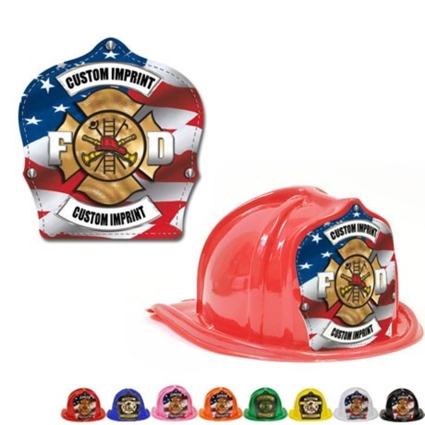 Chief's Choice Kid's Firefighter Hat, Patriotic Maltese Design