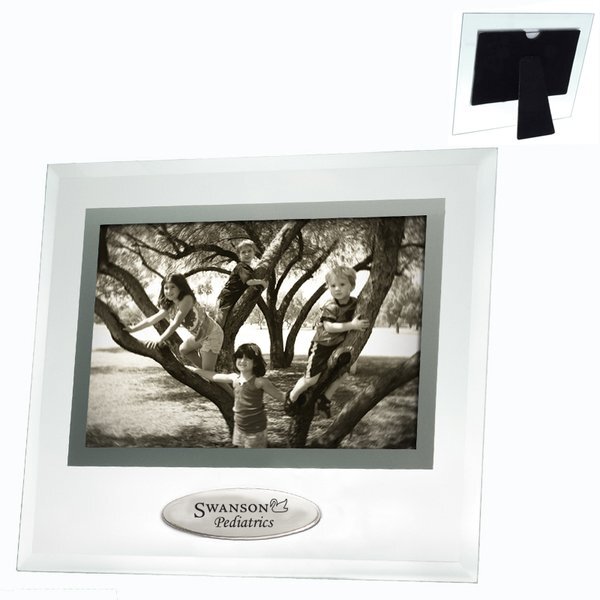 Beveled Glass Frame w/ Metal Accent, 6 x 4