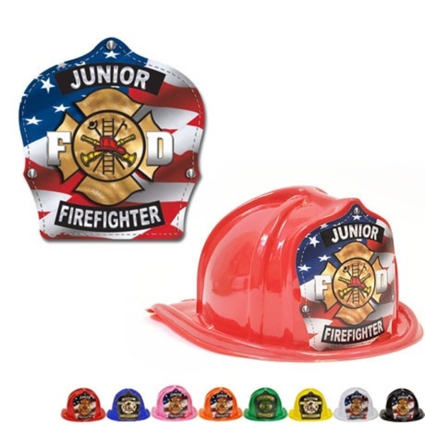 Chief's Choice Kid's Firefighter Hat, Patriotic Maltese Design, Stock