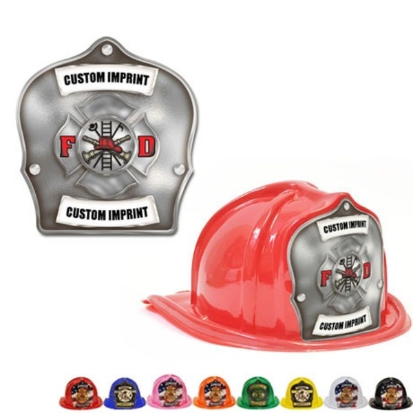 Chief's Choice Kid's Firefighter Hat, Maltese Cross Silver Background