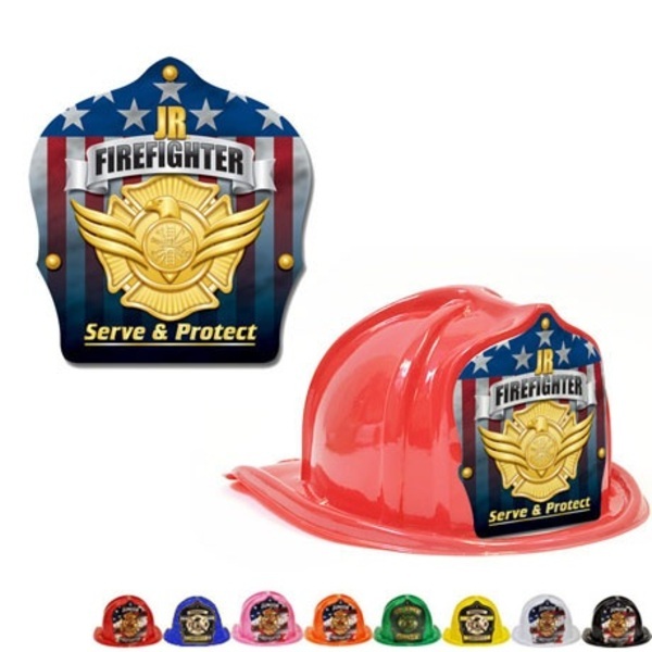 Chief's Choice Kid's Firefighter Hat, Serve & Protect Gold Shield, Stock